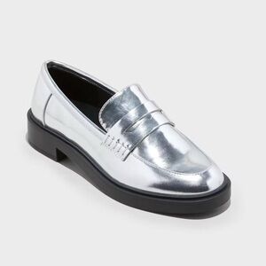 Women's Jordan Loafer Flats with Memory Foam Insole - A New Day™ 7 1/2 Silver
